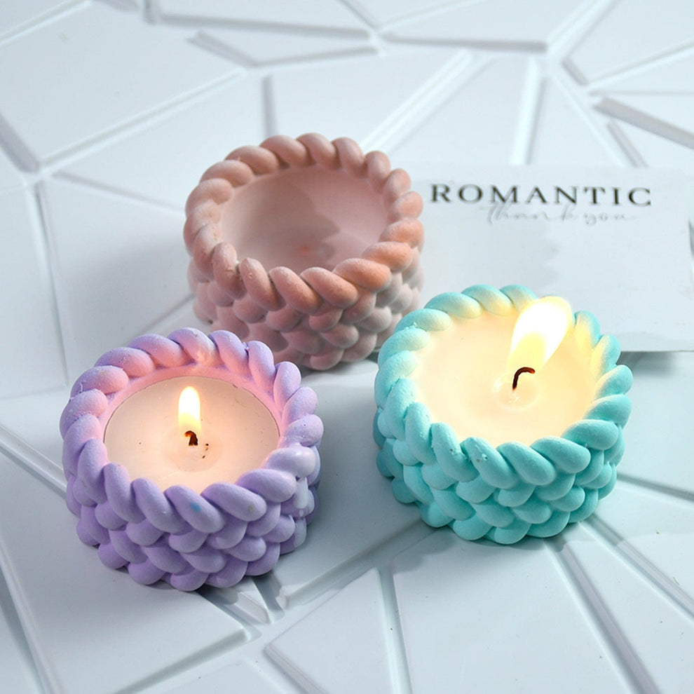 Rope candle holder mould