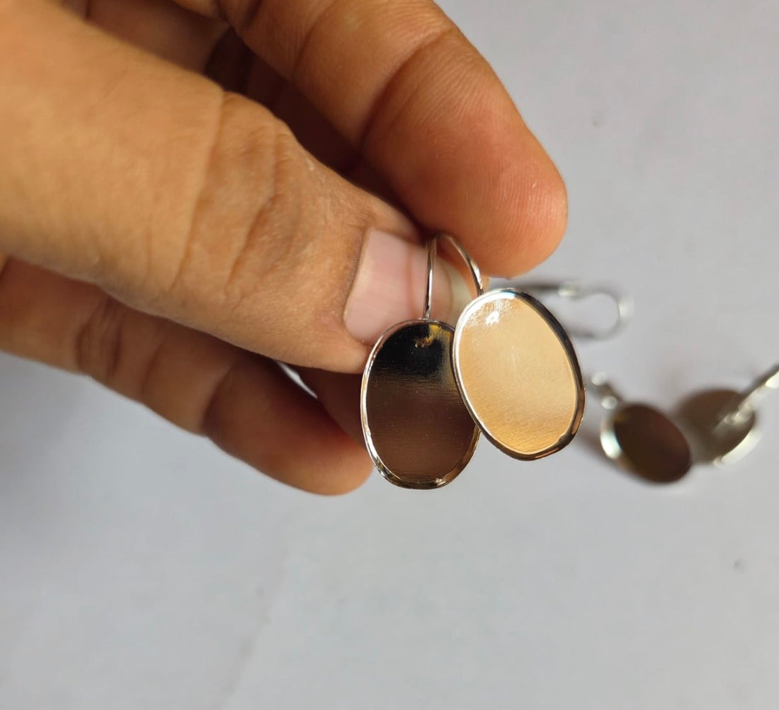 Silver Small Earring Base For Resin