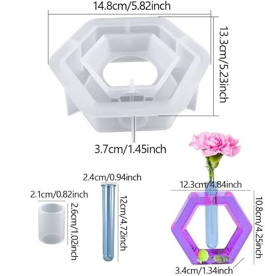 Hexagon Flower vase mould