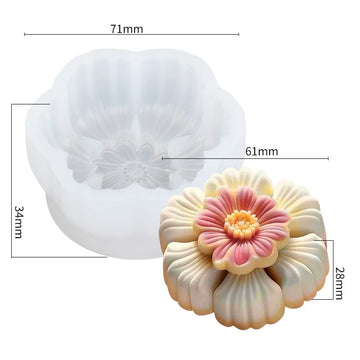 3d flower candle mould (047)