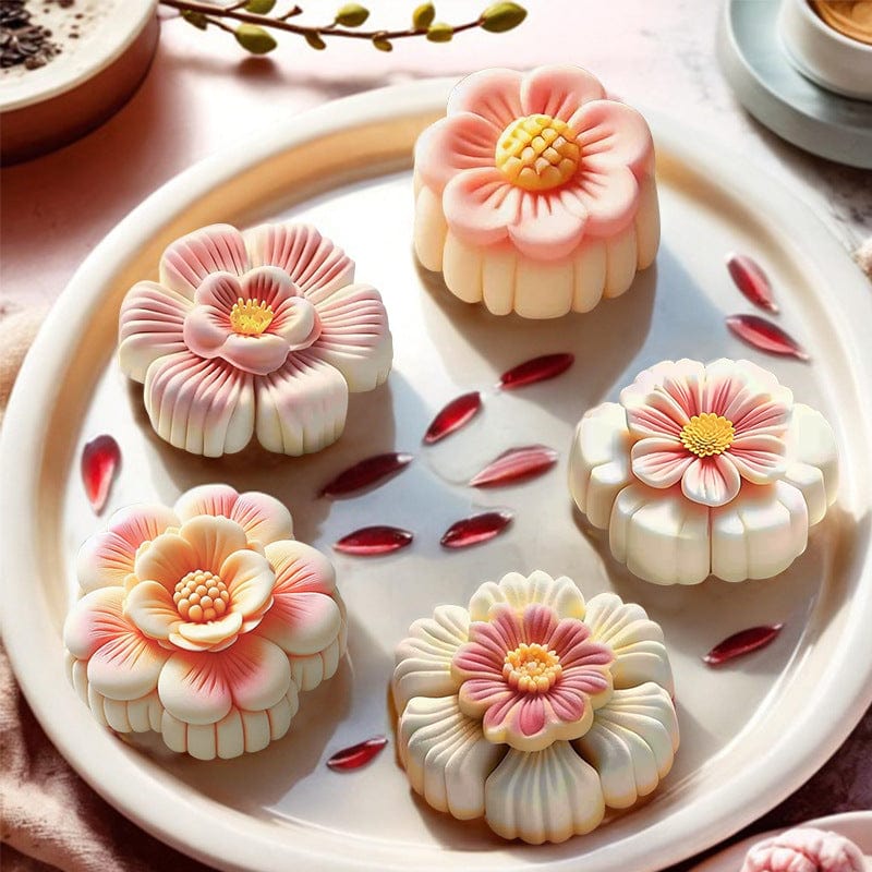 3d flower candle mould (047)