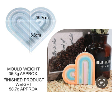 Heart candle mould