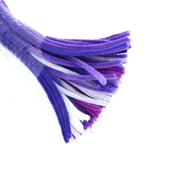 Purple and white Pipe cleaner