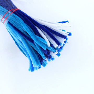 Blue and  white Pipe cleaner