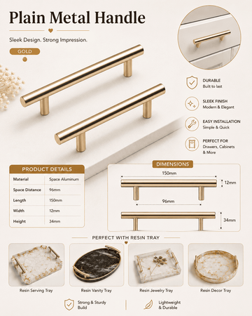Metal tray Handel pair