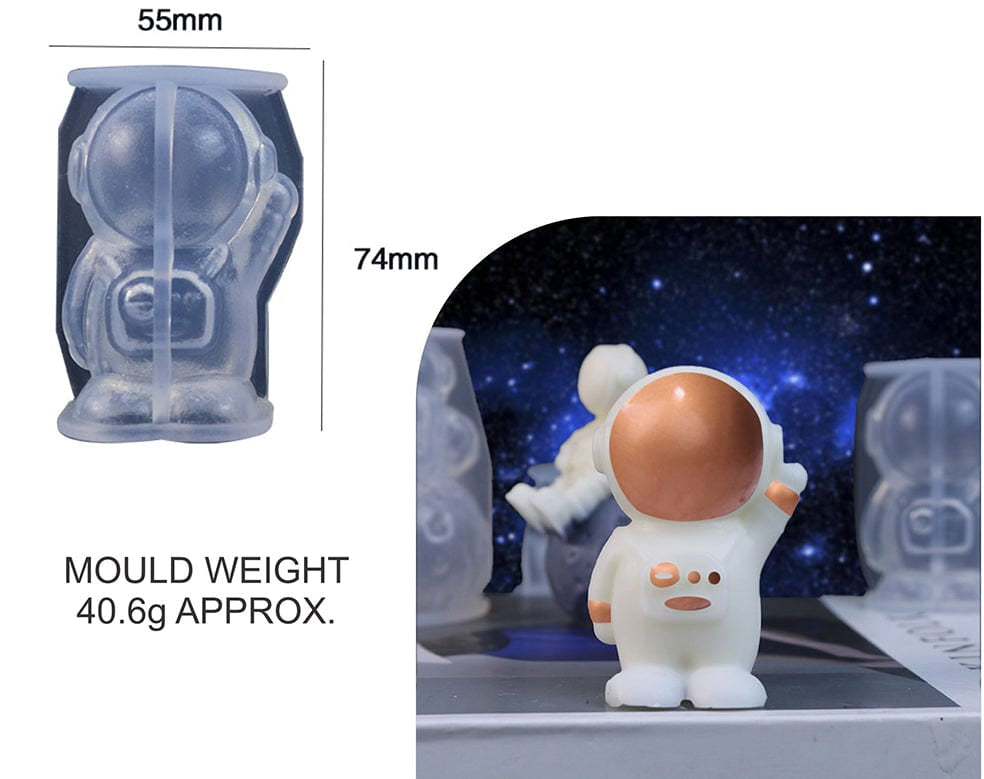 Astronaut candle mould