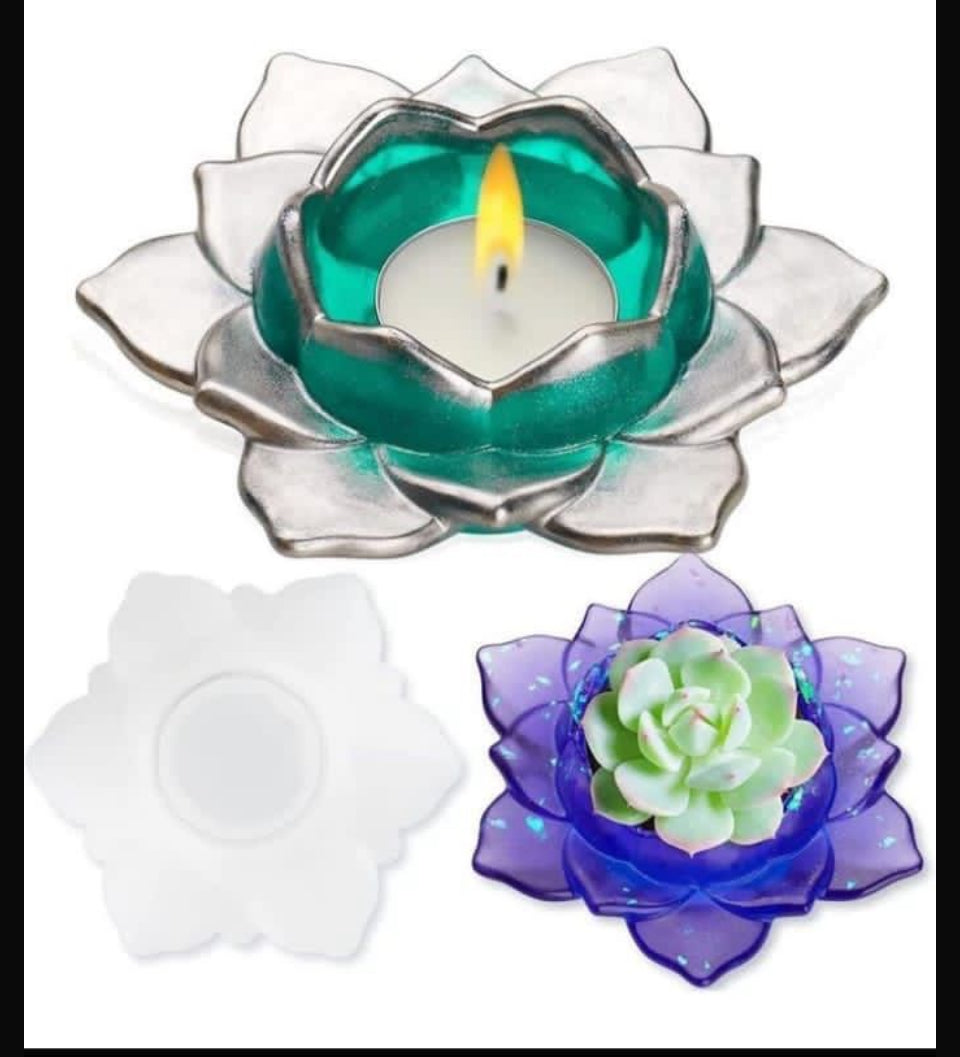 Open lotus t-light mould