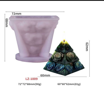 3D Psychic Flower Candle Mould (1009)