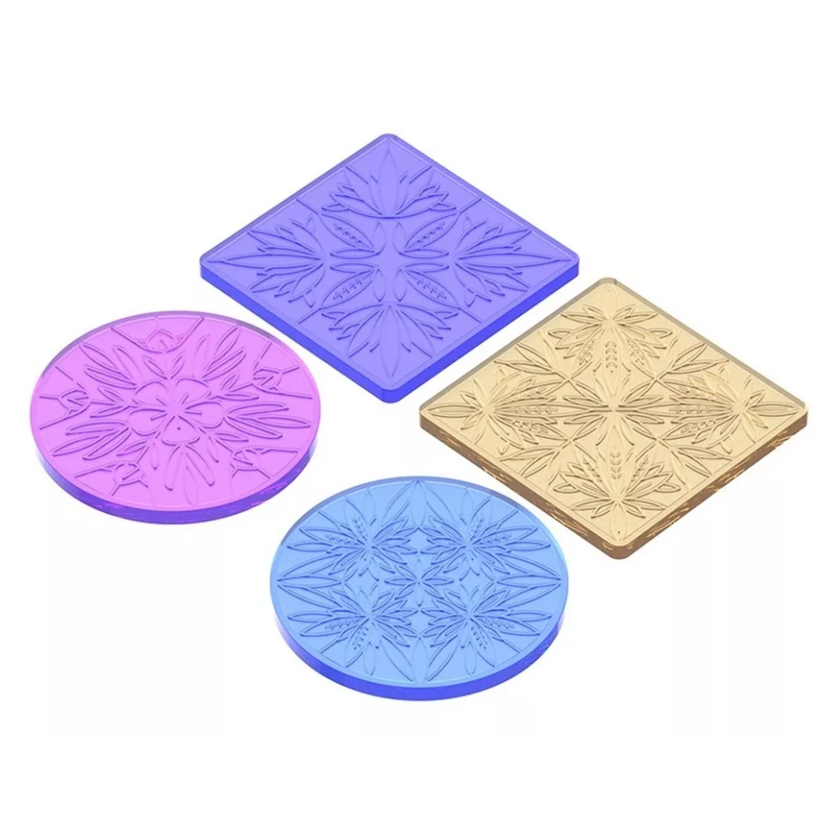 Floral Mandala Design Coaster Mould