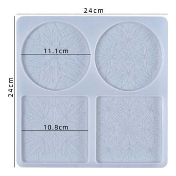 Floral Mandala Design Coaster Mould