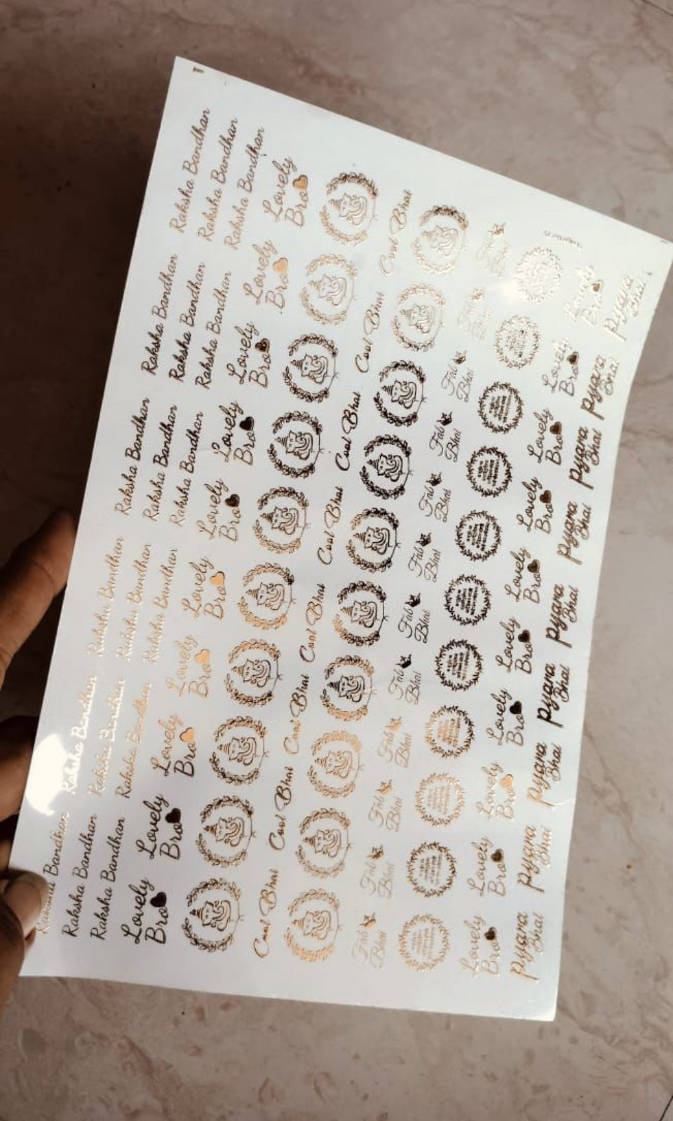Rakhi Golden Embossed stickers