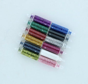 12 shades glitter set