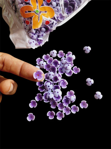 Purple flower beads