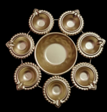 8 Inch Metal Urli for Candle