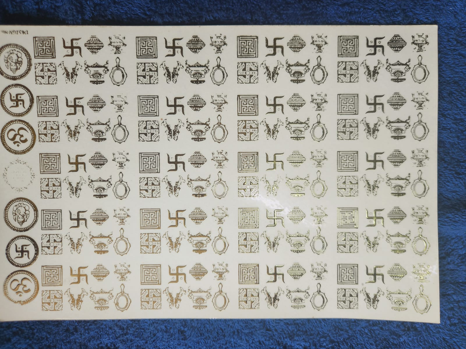 Spiritual Golden Embossed Stickers