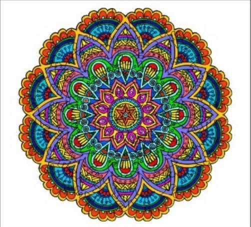 Mandala design color sticker