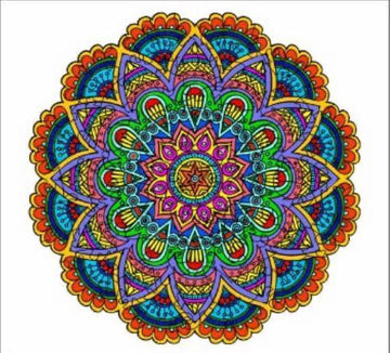 Mandala design color sticker