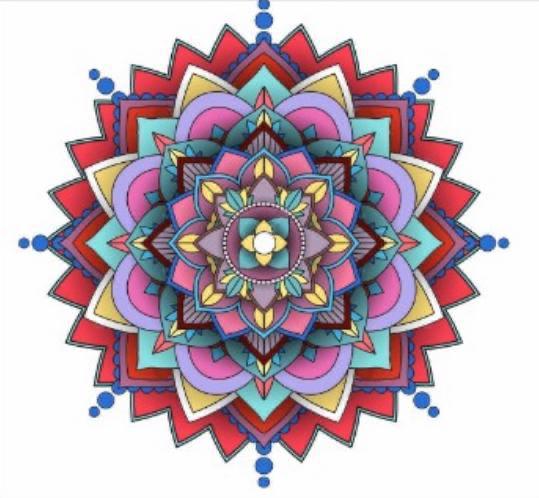 Mandala design color sticker