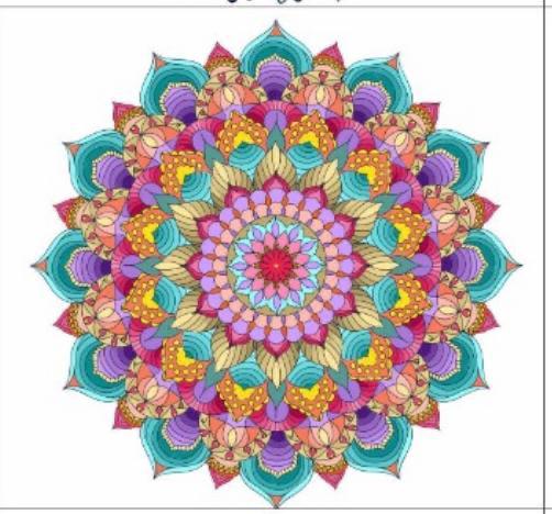 Mandala design color sticker