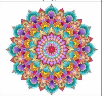 Mandala design color sticker