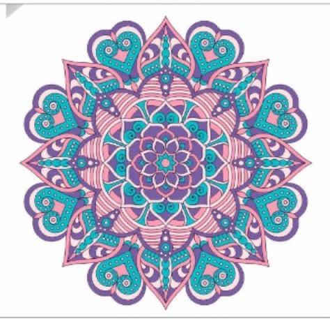 Mandala design color sticker