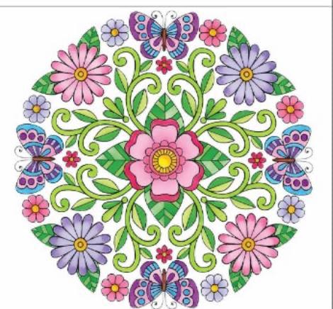 Mandala design color sticker