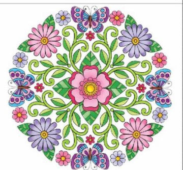 Mandala design color sticker