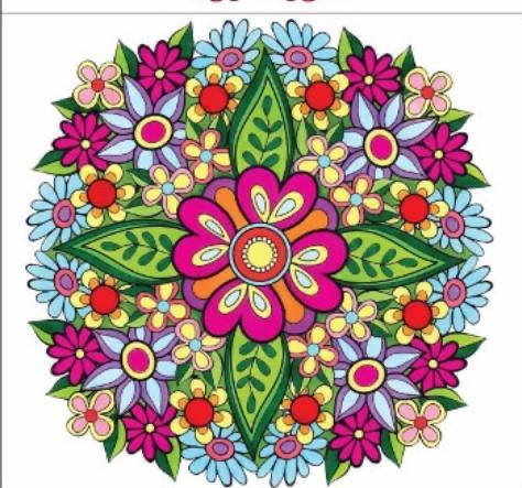 Mandala design color sticker