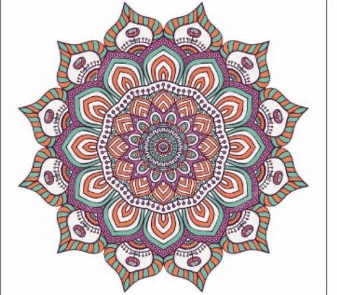 Mandala design color sticker