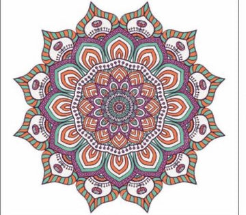 Mandala design color sticker