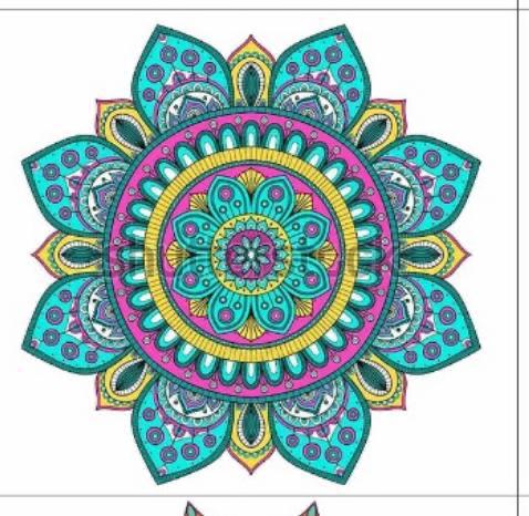 Mandala design color sticker