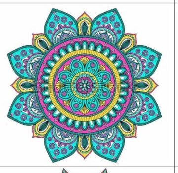 Mandala design color sticker