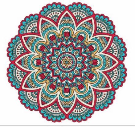 Mandala design color sticker