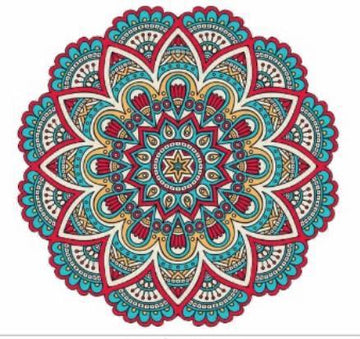Mandala design color sticker