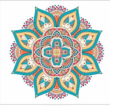 Mandala design color sticker