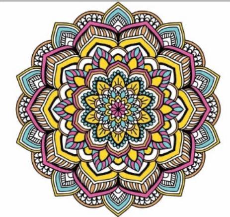 Mandala design color sticker