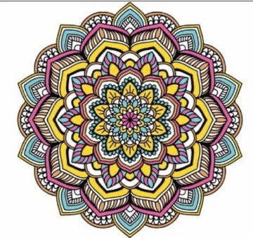 Mandala design color sticker