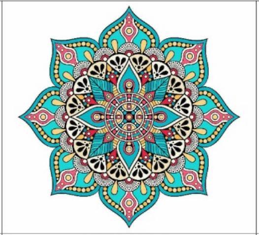 Mandala design color sticker