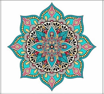 Mandala design color sticker