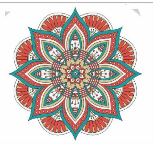 Mandala design color sticker