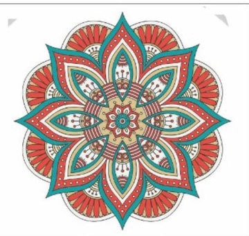 Mandala design color sticker