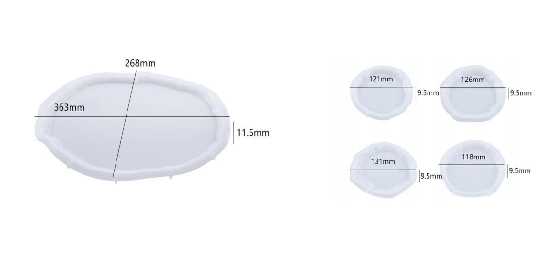 Druzy Style Tray Coaster Set