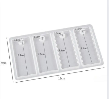 Classic Rectangular Name Keychain Mould