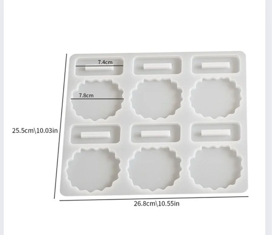 6 Cavities Small Elegant Photo Frame Mould
