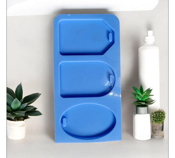 3 cavities luggage tag mould