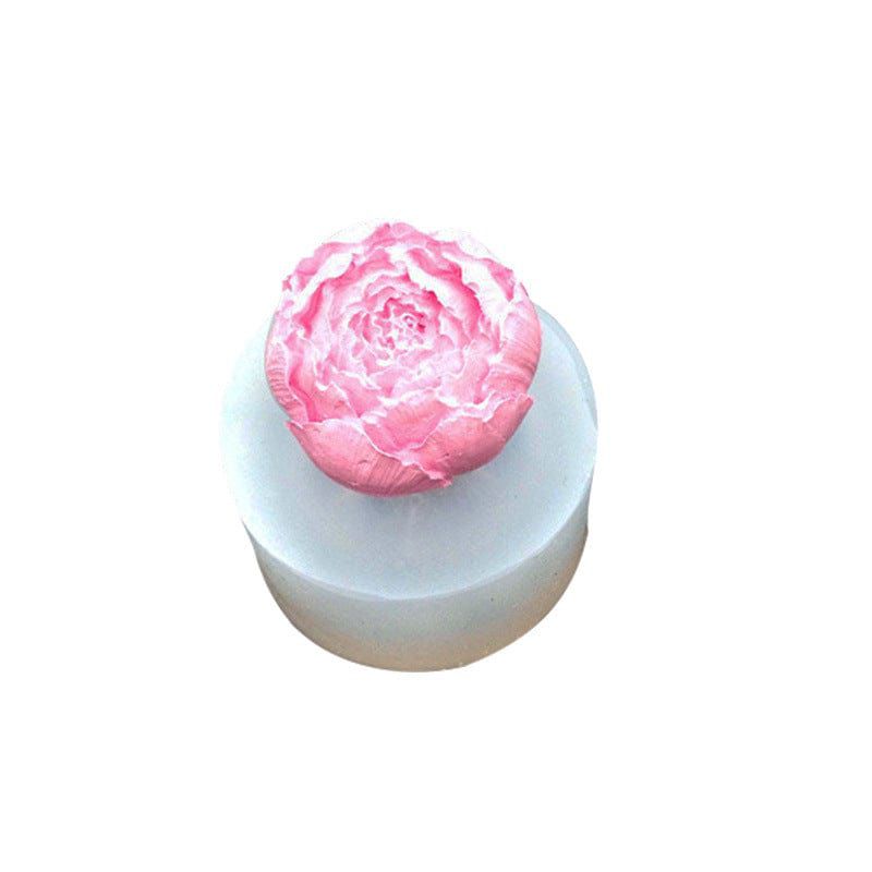 3D close Peony Flower Mould