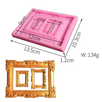 3 Cavities 3D Vintage Frame Mould