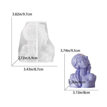 Girl Statue Candle or Concrete Mould