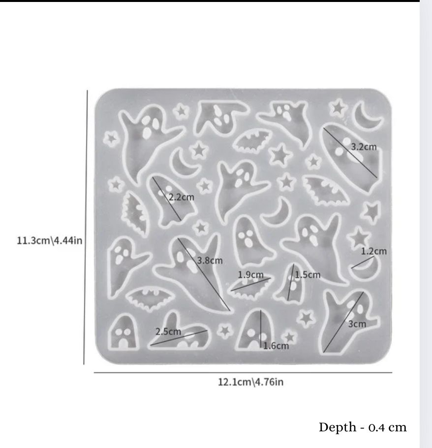 Ghost Keychain And Earring Mould