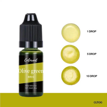 Olive green candle color